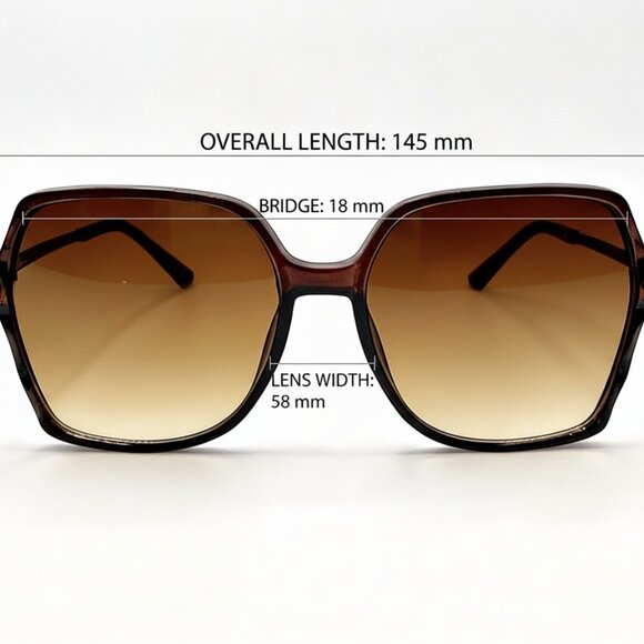 NEW Simplistic SQUARE Iconic Glam Oversized Designer Style Sunglasses Black - Picture 4 of 4